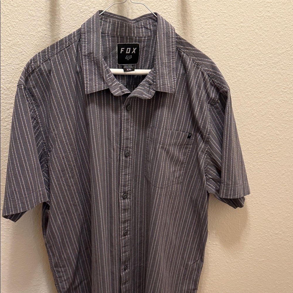 Fox Men's Charcoal Pinstripe Button Down Shirt